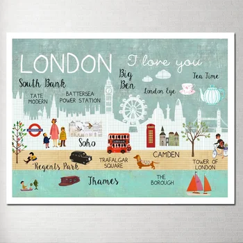 Landscape UK London Collage City View Poster Art Canvas Poster Wall Pictures for Living Room No Frame 
Landscape UK London Collage City View Poster Art Canvas Poster Wall Pictures for Living Room No Frame