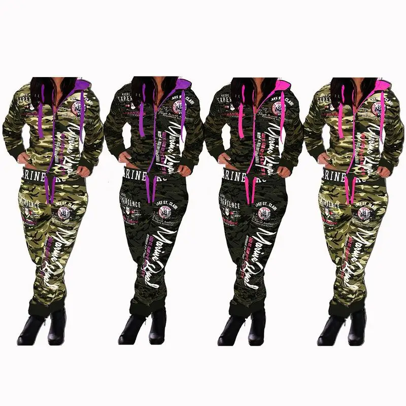 Hoodie Sweatshirt Camouflage Suits Sets Women Youth Fashion Printing Polyester Fiber Female Rope Cap Design Clothing Sets Newly
Hoodie Sweatshirt Camouflage Suits Sets Women Youth Fashion Printing Polyester Fiber Female Rope Cap Design Clothing Sets Newly