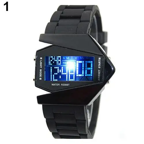 Cool Men's Oversized Design Light Digital Sports Plan Shaped Dial Electronics Wrist Watch Relojes
Cool Men's Oversized Design Light Digital Sports Plan Shaped Dial Electronics Wrist Watch Relojes