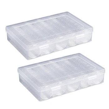 Transparent 100Pcs/Box Coin Storage Box Clear 27/30mm Round Storage Capsules Display Cases for Coin Collection Box Set
Transparent 100Pcs/Box Coin Storage Box Clear 27/30mm Round Storage Capsules Display Cases for Coin Collection Box Set