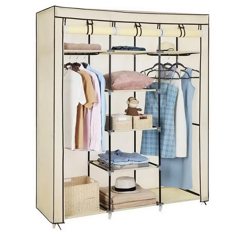 69" Portable Clothes Closet Non-Woven Fabric Wardrobe Double Rod Storage Organizer With Shelves Store Only Ship To US Dropshipp
69" Portable Clothes Closet Non-Woven Fabric Wardrobe Double Rod Storage Organizer With Shelves Store Only Ship To US Dropshipp