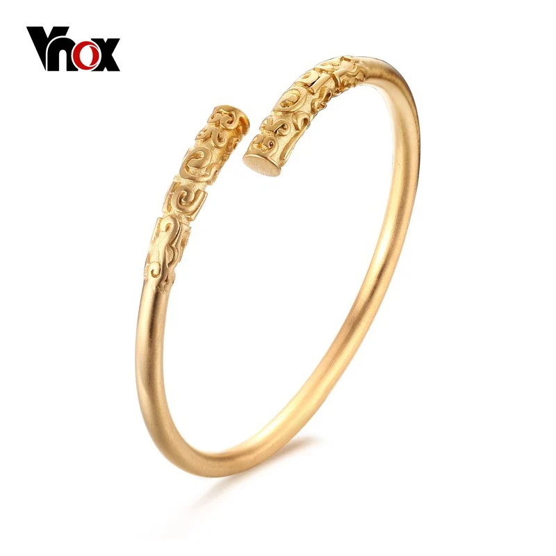 Vnox Cuff Bracelets for Women Jewelry Gold-color Monkey King Bar Style Bracelets & Bangles
Vnox Cuff Bracelets for Women Jewelry Gold-color Monkey King Bar Style Bracelets & Bangles