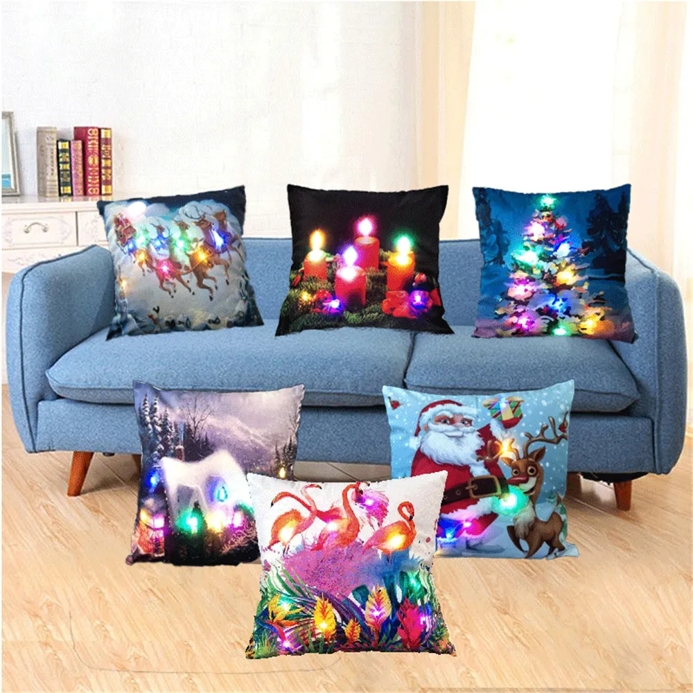 New Design LED Color Light Christmas Cushion Covers Flamingo Print Cushions Home Decorative Pillowcases 45x45 CM
New Design LED Color Light Christmas Cushion Covers Flamingo Print Cushions Home Decorative Pillowcases 45x45 CM