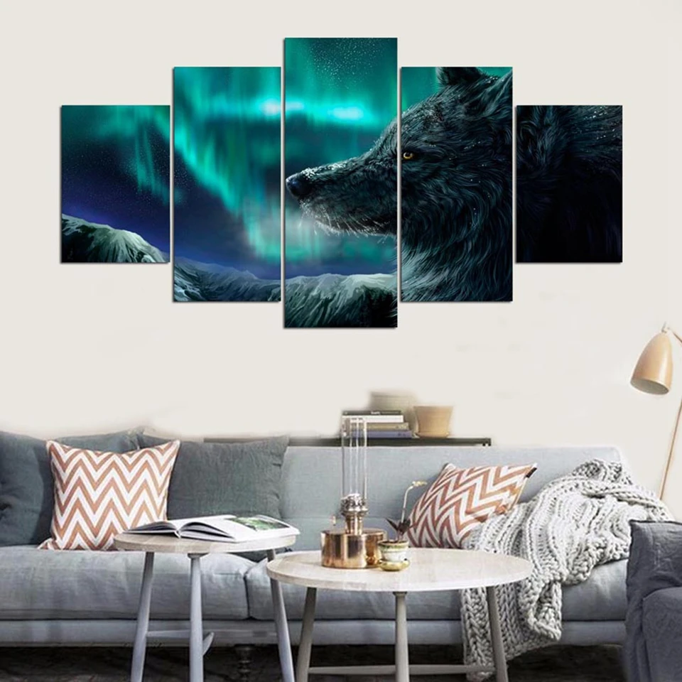 Painting Framework HD Printed Modern Wall Art Modular Poster Canvas 5 Panel Animals Wolf For Living Room Home Decor Pictures
Painting Framework HD Printed Modern Wall Art Modular Poster Canvas 5 Panel Animals Wolf For Living Room Home Decor Pictures