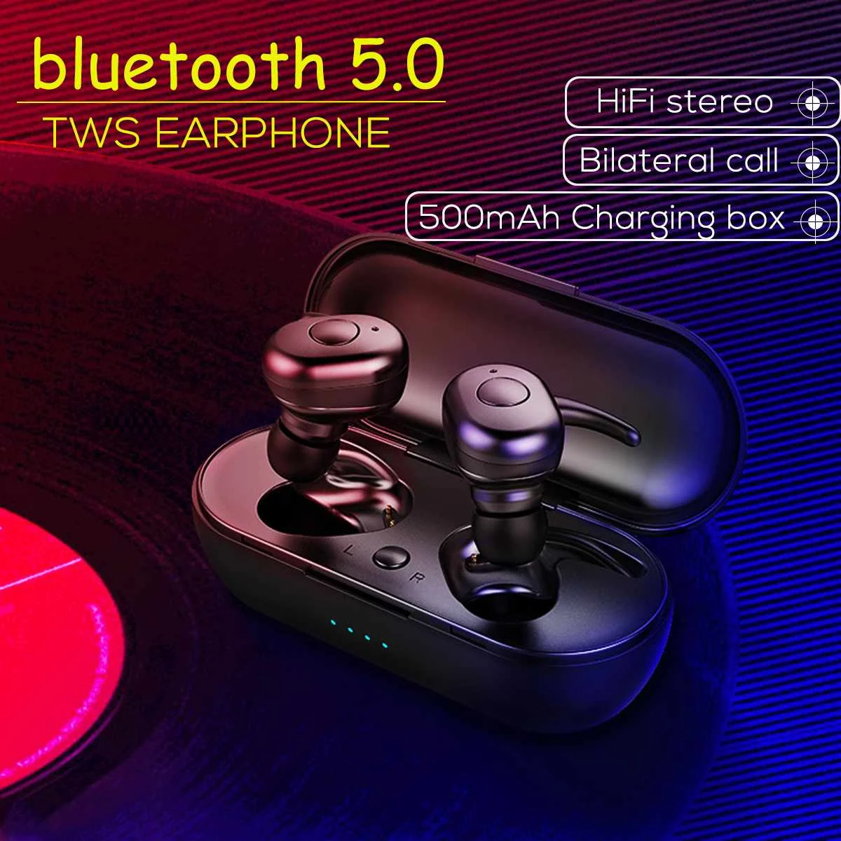 Waterproof bluetooth 5.0 Earphones True TWS Wireless HiFi In-ear Stereo Sound Bilateral Calls Sport Earbuds with charging box
Waterproof bluetooth 5.0 Earphones True TWS Wireless HiFi In-ear Stereo Sound Bilateral Calls Sport Earbuds with charging box