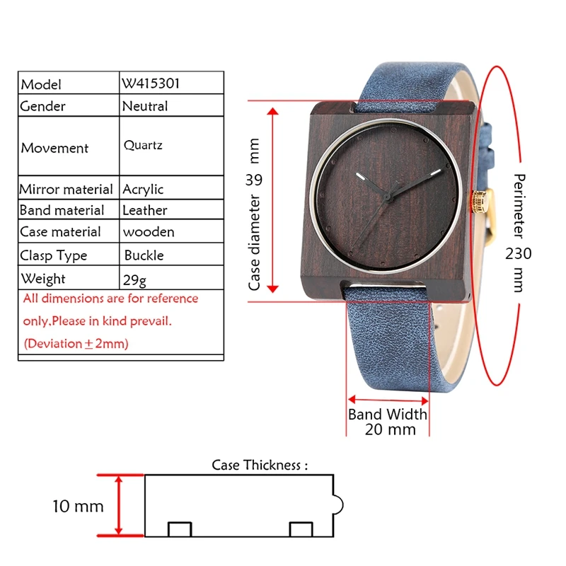 Часы наручные унисекс с квадратным циферблатом Уникальные ретро часы деревянным
