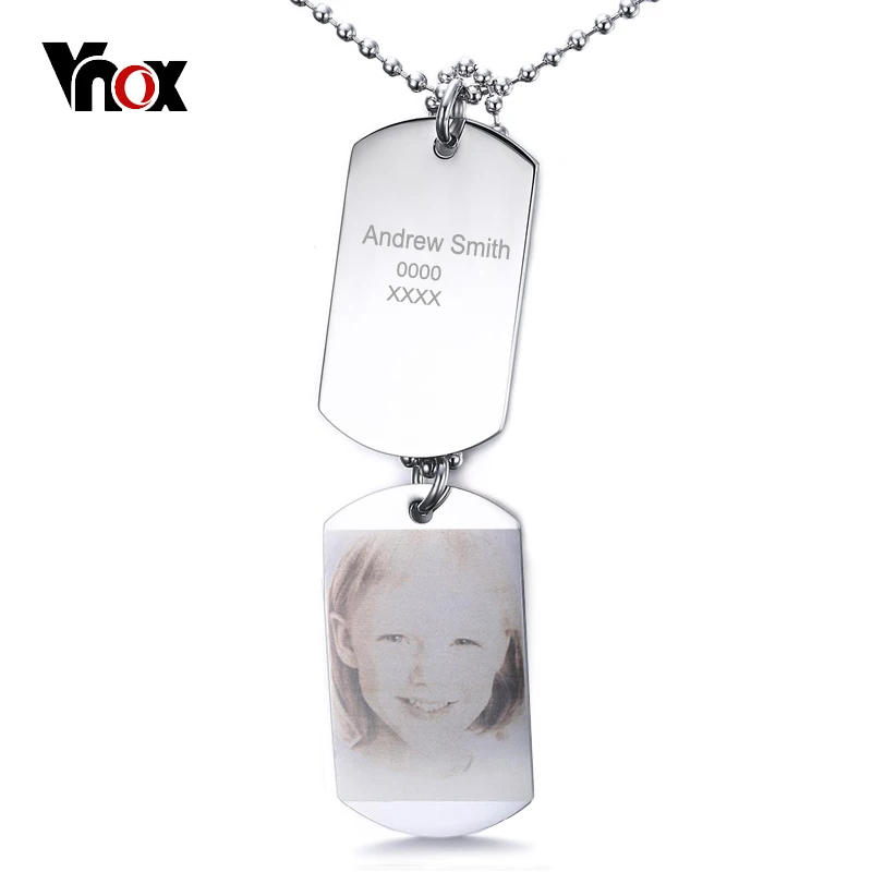 Personalized Picture Image Customize Name Info Pendant Necklace ID Dog Tag Stainless Steel Engrave Your Photos Gift For Her Him
Personalized Picture Image Customize Name Info Pendant Necklace ID Dog Tag Stainless Steel Engrave Your Photos Gift For Her Him
