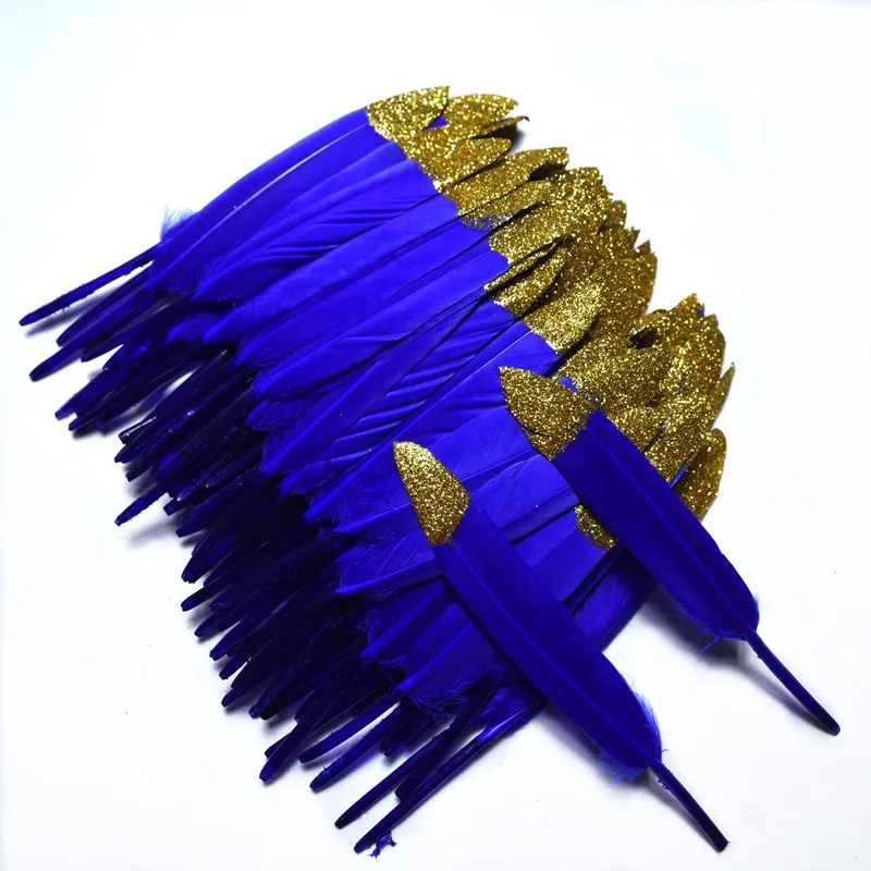 New royal blue decoration Spray gold Duck feathers 20pcs/lot 10-15CM DIY feathers crafts wedding decoration accessories plumes
New royal blue decoration Spray gold Duck feathers 20pcs/lot 10-15CM DIY feathers crafts wedding decoration accessories plumes