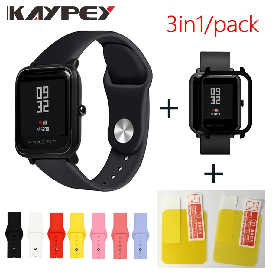 Soft silicone Wrist strap with Full protective Watch Cases For Xiaomi Huami Amazfit Bip BIT 20mm Watch strap Resin Watch Cover
Soft silicone Wrist strap with Full protective Watch Cases For Xiaomi Huami Amazfit Bip BIT 20mm Watch strap Resin Watch Cover