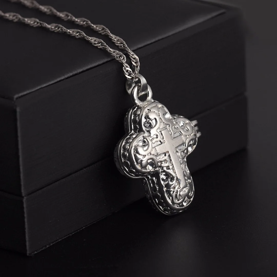Vintage Charms Jesus Cross Men Punk Silver Chain Necklace Creative Cartoon Cremation Urn Long Pendant Necklace Shellhard Jewelry
Vintage Charms Jesus Cross Men Punk Silver Chain Necklace Creative Cartoon Cremation Urn Long Pendant Necklace Shellhard Jewelry