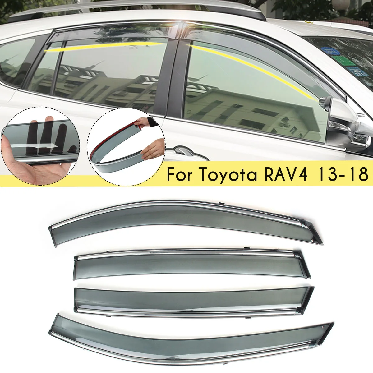 Car Window Visor Vent Rain Sun Deflectors Guard Awnings Shelters Visors For Ford Escape 2013 2014 2015 2016 2017 2018
Car Window Visor Vent Rain Sun Deflectors Guard Awnings Shelters Visors For Ford Escape 2013 2014 2015 2016 2017 2018