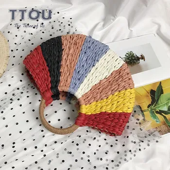 TTOU Fashion Women Straw Bag Large Summer Beach Bags Colorful Female Travel Handmade Handbags Bohemia Casual Ladies' Tote Bag
TTOU Fashion Women Straw Bag Large Summer Beach Bags Colorful Female Travel Handmade Handbags Bohemia Casual Ladies' Tote Bag