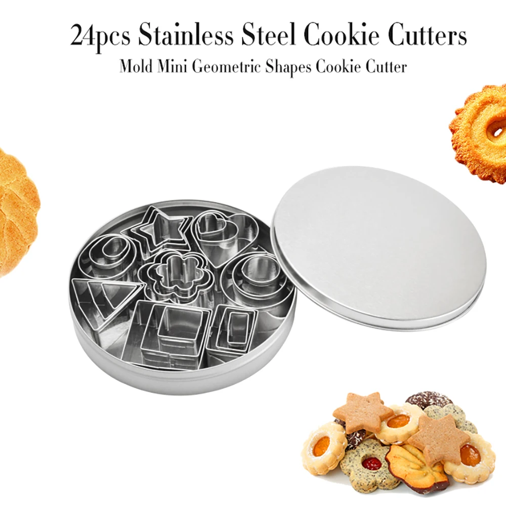 24pcs mold for Cookies Cutters Cutter Mold Stainless Steel Sandwich Cutters Mini Geometric Shapes Cookie Cutter
24pcs mold for Cookies Cutters Cutter Mold Stainless Steel Sandwich Cutters Mini Geometric Shapes Cookie Cutter