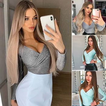 Fashion V Neck Jumpsuit Women Pleated Long Sleeve Wrap Tops Leotard Glitter Bodysuit Sexy Sports Wear Stretch Jumpsuit ~
Fashion V Neck Jumpsuit Women Pleated Long Sleeve Wrap Tops Leotard Glitter Bodysuit Sexy Sports Wear Stretch Jumpsuit ~