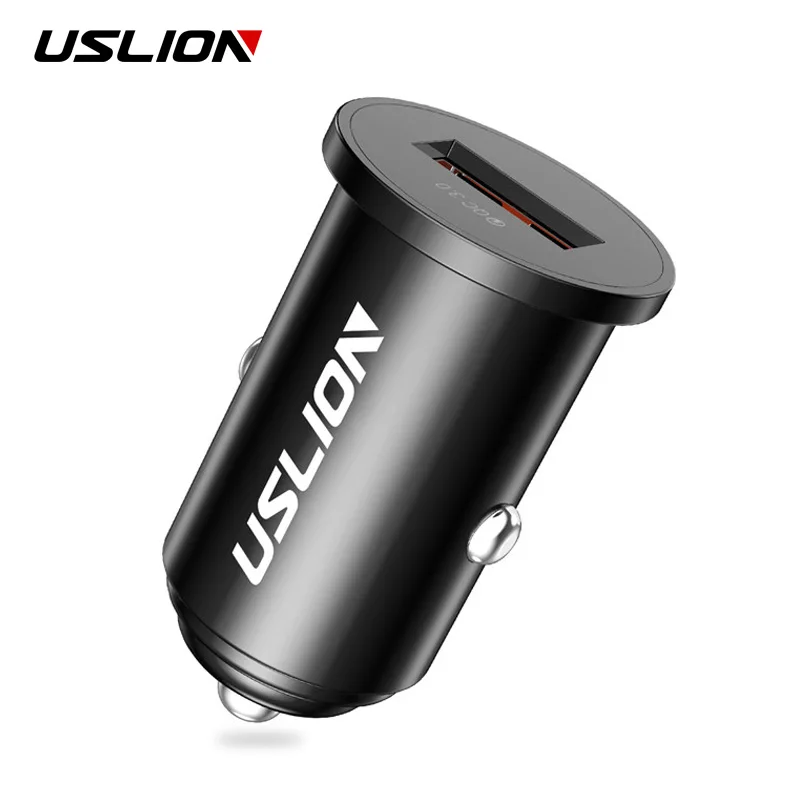 USLION автомобильное USB зарядное устройство Быстрая зарядка 3 0 2.4A мобильный телефон