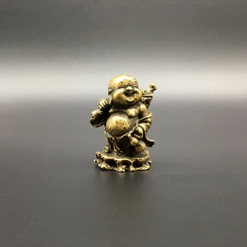 Collection Chinese Brass Carved The Cloth Bag Monk Maitreya Buddha Exquisite Small Statue
Collection Chinese Brass Carved The Cloth Bag Monk Maitreya Buddha Exquisite Small Statue