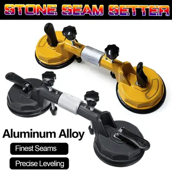 

Seamless Stone Seam Setter Manual Rubber Vacuum Leveling Setter for Joining Stone Tiles with 6" Suction Cups Pneumatic Tools