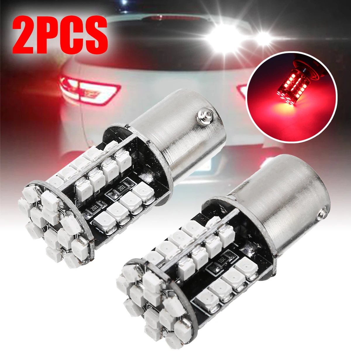2pcs 12V 44LED Super Bright Red Car Canbus No Error Light 1156 BA15S P21W 3528 Car Tail Brake Light Bulb for Car Signal Lamp
2pcs 12V 44LED Super Bright Red Car Canbus No Error Light 1156 BA15S P21W 3528 Car Tail Brake Light Bulb for Car Signal Lamp