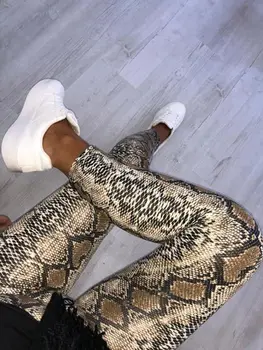 Women Sexy High Waist Skinny Stretch Trousers Ladies Black Leopard Snake Print Long Slim Pencil Pants
Women Sexy High Waist Skinny Stretch Trousers Ladies Black Leopard Snake Print Long Slim Pencil Pants