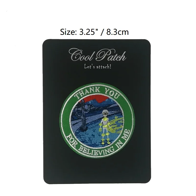 3.25" Green Orange Aliens Alien quote ufo flying UFO area 51 iron on patches Thank you for believing in me funny saying slogan
3.25" Green Orange Aliens Alien quote ufo flying UFO area 51 iron on patches Thank you for believing in me funny saying slogan