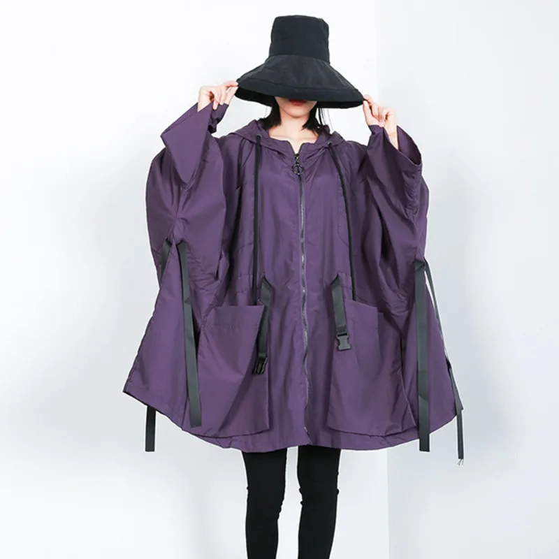 LANMREM 2019 New Fashion Oversize Hooded Full Sleeve Bawting Type Big Size Jacket Female's Zipper Pockets Coat Vestido YE38314
LANMREM 2019 New Fashion Oversize Hooded Full Sleeve Bawting Type Big Size Jacket Female's Zipper Pockets Coat Vestido YE38314