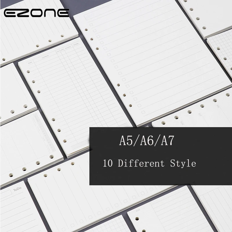 EZONE A5 A6 A7 Loose Leaf Page Refill Spiral Notebook Paper Notebook Insert Refills Dairy Plan Finance Note Reminder Style
EZONE A5 A6 A7 Loose Leaf Page Refill Spiral Notebook Paper Notebook Insert Refills Dairy Plan Finance Note Reminder Style