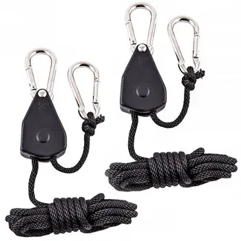 Adjustable 1 Pair 2 PCS 1/8 Inch Nylon Rope Ratchet Yoyo Hangers for Grow Tent Room Fan Carbon Filter Led Grow Light
Adjustable 1 Pair 2 PCS 1/8 Inch Nylon Rope Ratchet Yoyo Hangers for Grow Tent Room Fan Carbon Filter Led Grow Light