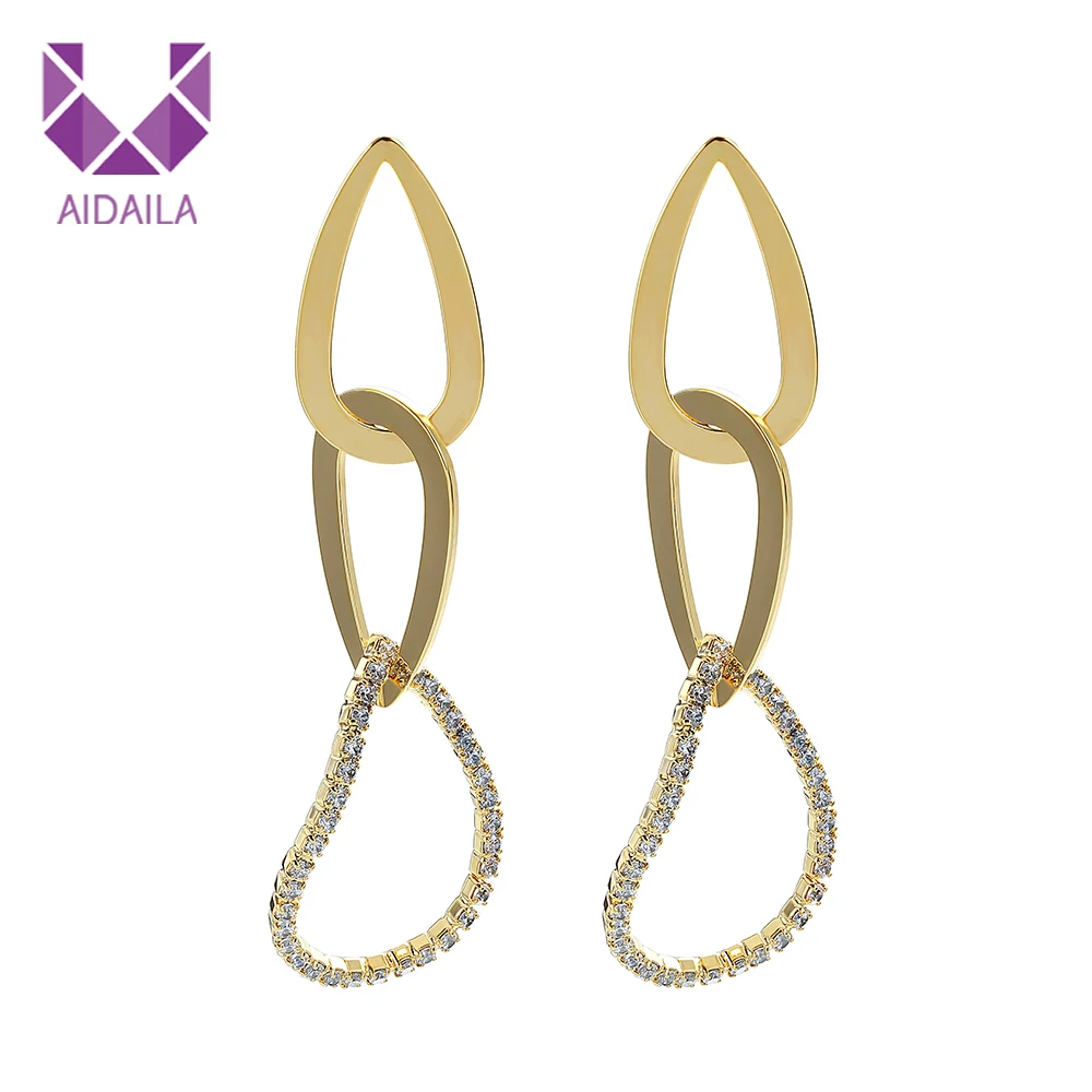 AIDAILA Women Long Statement Earrings Water Drop Shape with Rhinestone Korean Style 2019 New Fashion Jewelry Party Gifts EP04673
AIDAILA Women Long Statement Earrings Water Drop Shape with Rhinestone Korean Style 2019 New Fashion Jewelry Party Gifts EP04673