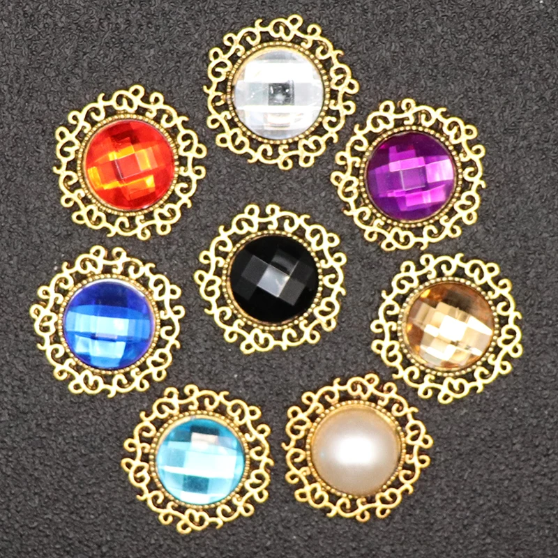 10pcs Round Decorative Rhinestone Buttons For Girl Hair Accessories Dress Crafts Jewelry Accessories Scrapbooking Buttons Sewing
10pcs Round Decorative Rhinestone Buttons For Girl Hair Accessories Dress Crafts Jewelry Accessories Scrapbooking Buttons Sewing