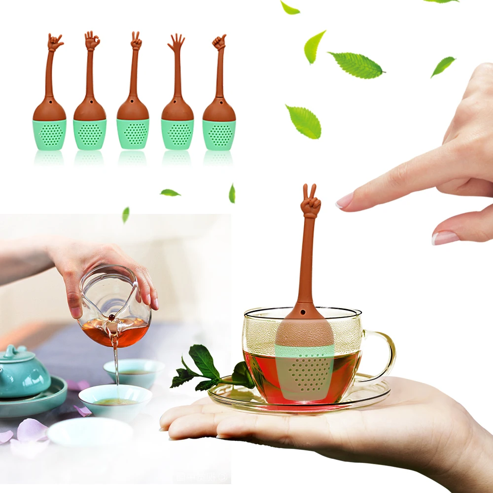 Tea Strainers Filters Scented Tea Tools Silicone Cute Gesture Teaware High temperature resistance Tea Infusers
Tea Strainers Filters Scented Tea Tools Silicone Cute Gesture Teaware High temperature resistance Tea Infusers