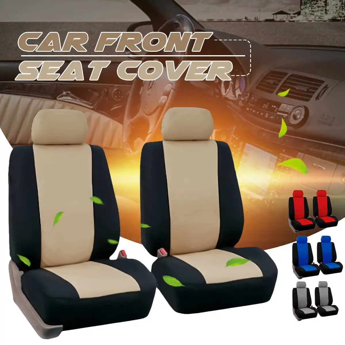 A Pair Universal Car Auto Seat Cover Covers Polyester Fabric For Cars For Trucks For Vans For SUV Beige/Blue/Red/Gray
A Pair Universal Car Auto Seat Cover Covers Polyester Fabric For Cars For Trucks For Vans For SUV Beige/Blue/Red/Gray