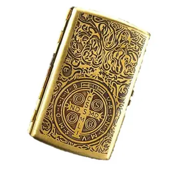 Genuine double gun cigarette case Ultra-thin 12-Pack Pure copper Constantine cigarette case Personalized metal cigarette case
Genuine double gun cigarette case Ultra-thin 12-Pack Pure copper Constantine cigarette case Personalized metal cigarette case