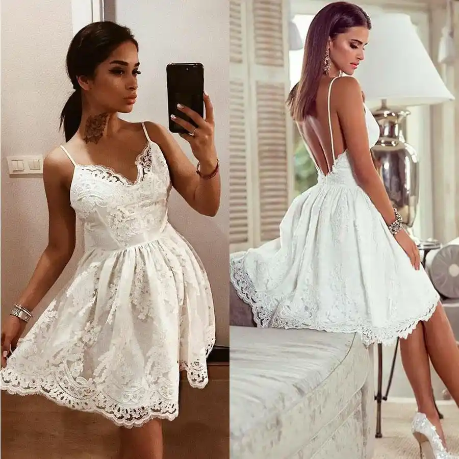 white sexy cocktail dress
