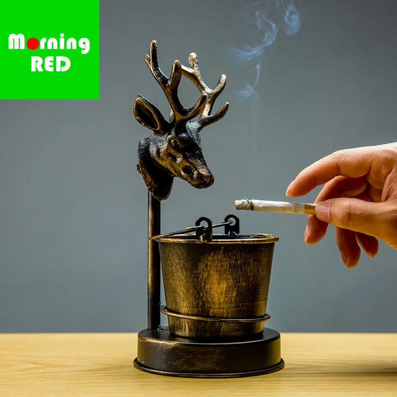 New Hot Creative Wrought Iron Ashtray Home Desktop Decorative Water-tap Deer Bird Shape Retro Ash Tray Holder
New Hot Creative Wrought Iron Ashtray Home Desktop Decorative Water-tap Deer Bird Shape Retro Ash Tray Holder