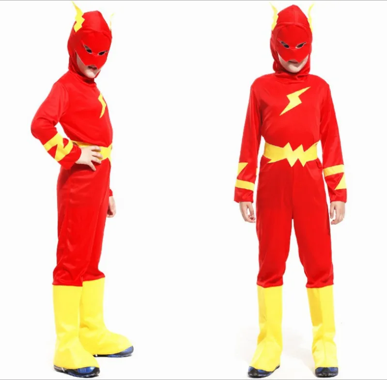 The Flash Cosplay Costume for Kids Superhero Fancy Dress Fantasia Halloween Costume for Boys Muscle Clothing Mask Set Split boy
The Flash Cosplay Costume for Kids Superhero Fancy Dress Fantasia Halloween Costume for Boys Muscle Clothing Mask Set Split boy