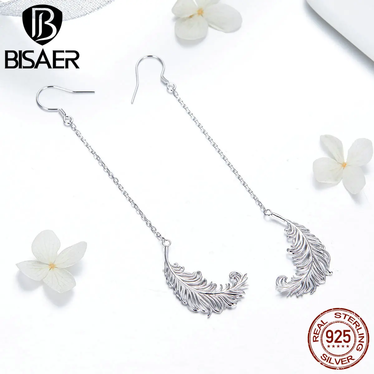 BISAER Authentic Silver 925 Jewelry Unique Silver Feather's Love Dorp Earring For Women Jewelry 2019 Earring Gift HSE572
BISAER Authentic Silver 925 Jewelry Unique Silver Feather's Love Dorp Earring For Women Jewelry 2019 Earring Gift HSE572