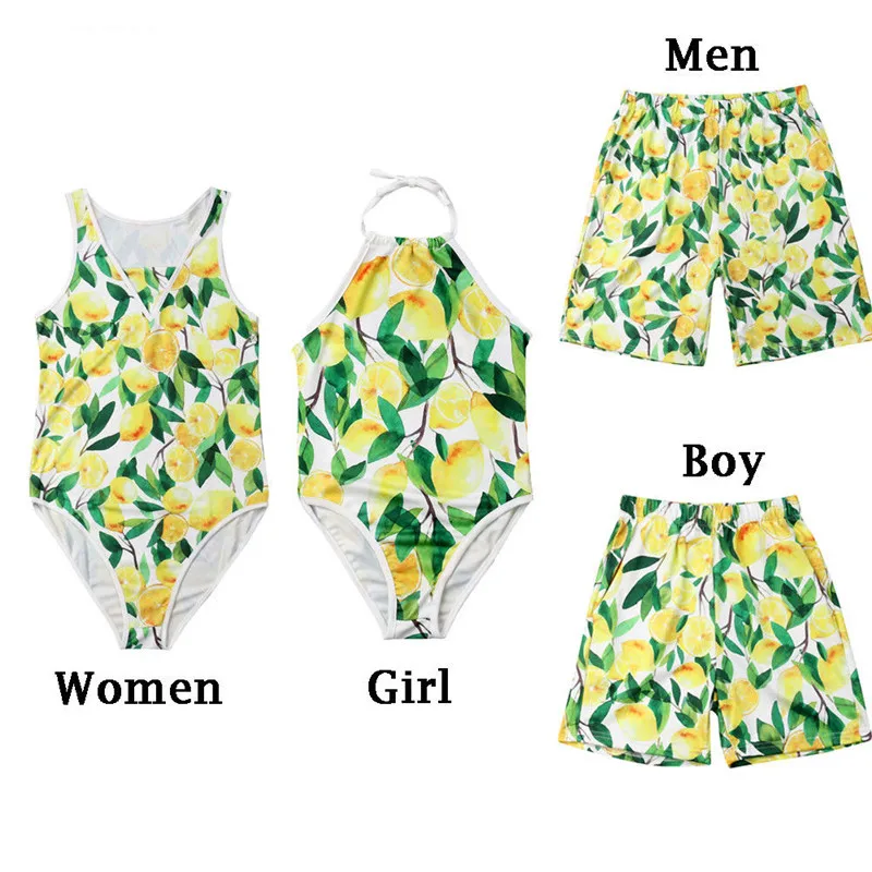 Family Matching Swimwear Mother Girl Fruits One piece Bikini Set Father Boy Shorts Pants Summer Swimsuit Beachwear Bathing Suit
Family Matching Swimwear Mother Girl Fruits One piece Bikini Set Father Boy Shorts Pants Summer Swimsuit Beachwear Bathing Suit