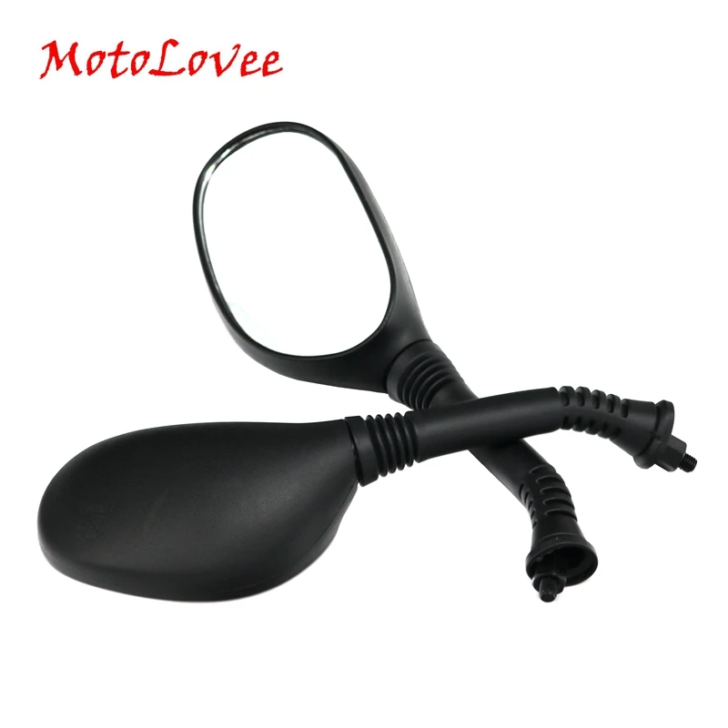 

Motolovee Universal 8mm Motorcycle Mirrors Motorbike Scooter Side Rear View Mirror Black Rearview Mirror