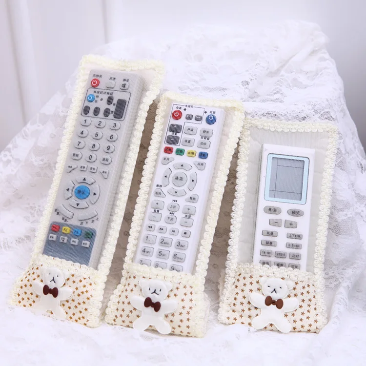 Lace Fabric Craft Dust Cover Protection Case 3 Colors for TV Remote Control Air Conditioning Remote Control UO002
Lace Fabric Craft Dust Cover Protection Case 3 Colors for TV Remote Control Air Conditioning Remote Control UO002