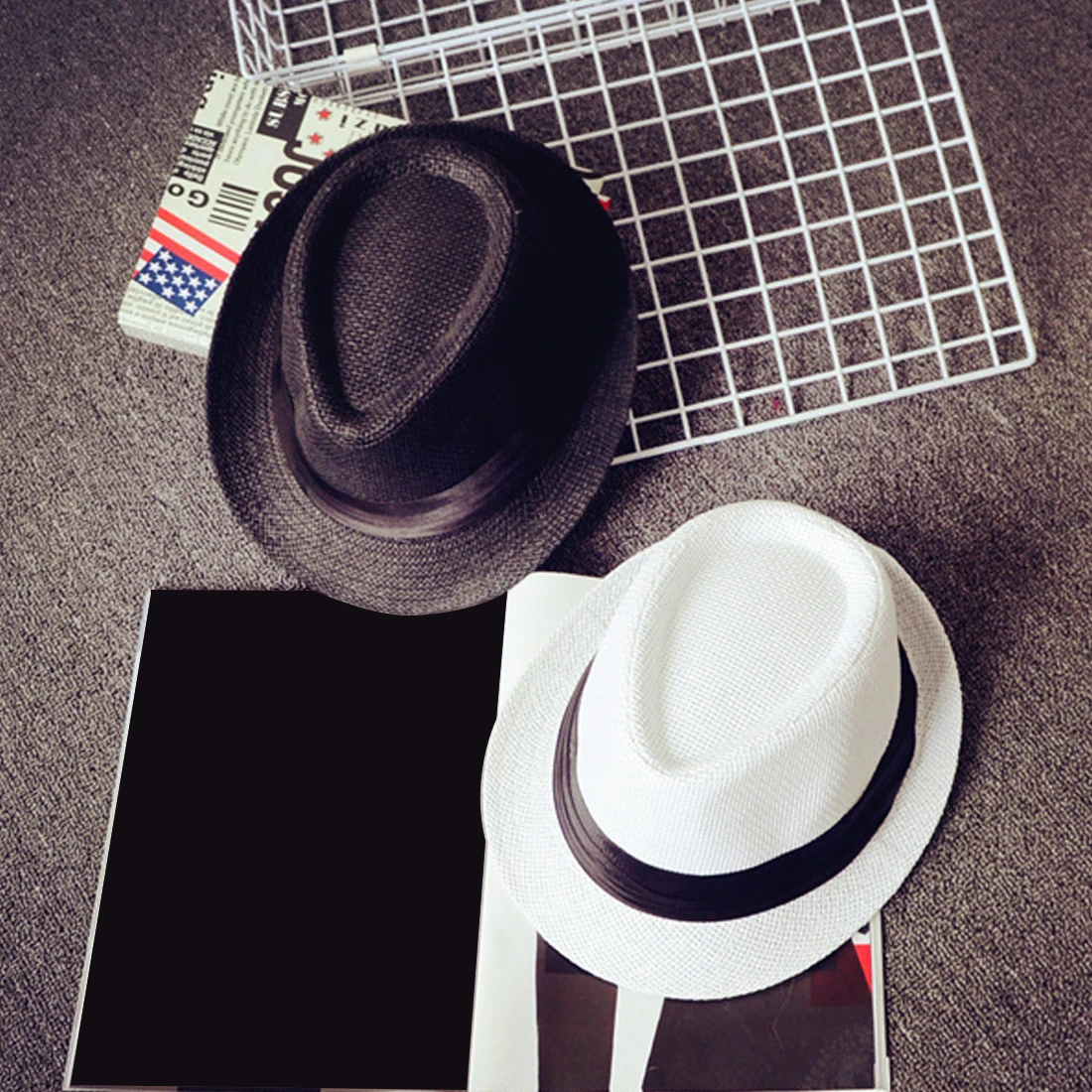 Unisex Beach Staw Sun Hats Verano Panama Jazz British couple straw hat Leisure Straw Cap With Black Belt Summer Hat
Unisex Beach Staw Sun Hats Verano Panama Jazz British couple straw hat Leisure Straw Cap With Black Belt Summer Hat