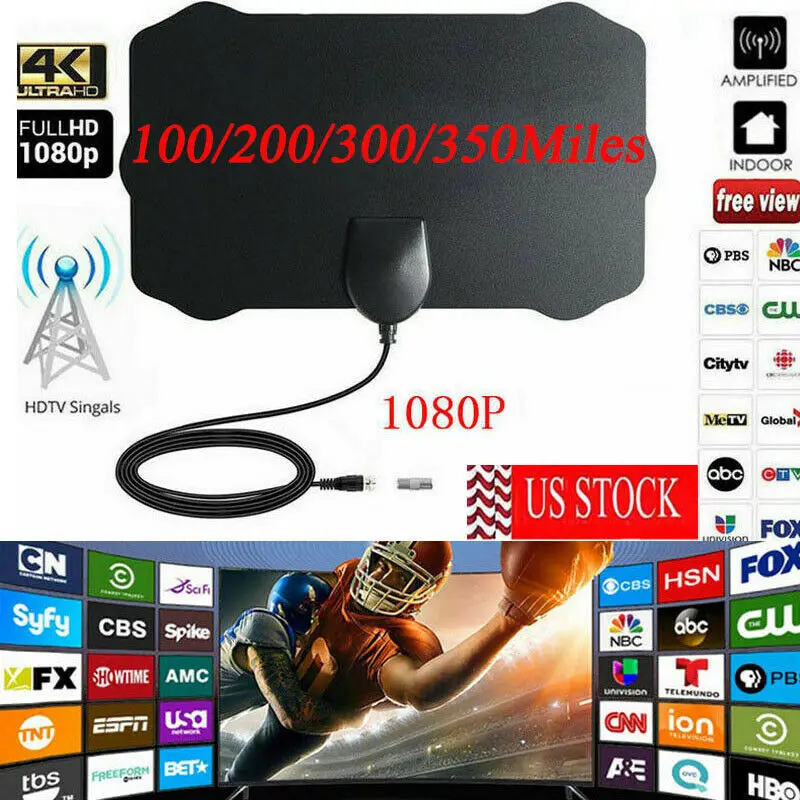 350 Mile TV Antenna Range Antenna TV Digital HD Skywire Antena Digital Indoor HDTV 1080p
350 Mile TV Antenna Range Antenna TV Digital HD Skywire Antena Digital Indoor HDTV 1080p