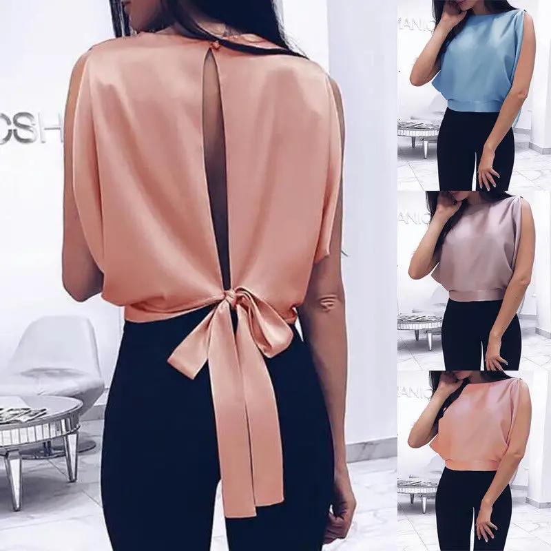 2019 Newest Hot Women Blouse Spring Summer Sexy Sleeveless Tops Bowknot Solid Shirts Casual Loose Plus Size Blusas
2019 Newest Hot Women Blouse Spring Summer Sexy Sleeveless Tops Bowknot Solid Shirts Casual Loose Plus Size Blusas