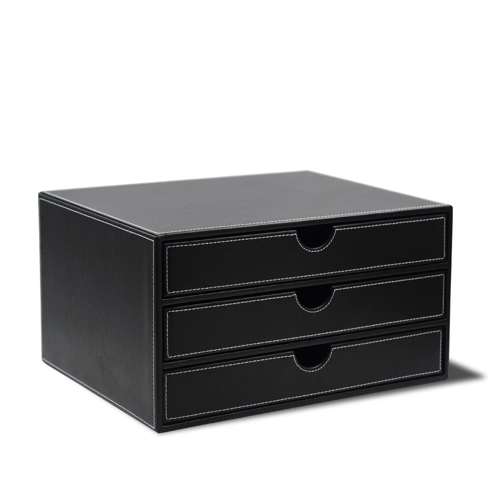 Horizontal drawer cabinet Feedback 3-Drawer 3-Layer Leather Desk Filing Cabinet File/Document Holder Organizer Storage Box
Horizontal drawer cabinet Feedback 3-Drawer 3-Layer Leather Desk Filing Cabinet File/Document Holder Organizer Storage Box