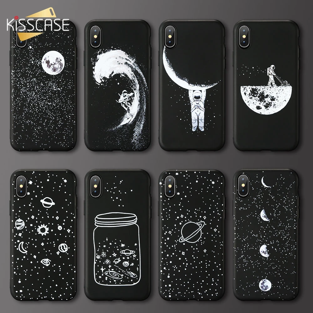 KISSCASE Moon Star Phone Case For iPhone XR X XS MAX 7 8 6 6S Plus Cute Cat Patterned Cases 5 5S SE XI 11 2019 Covers |