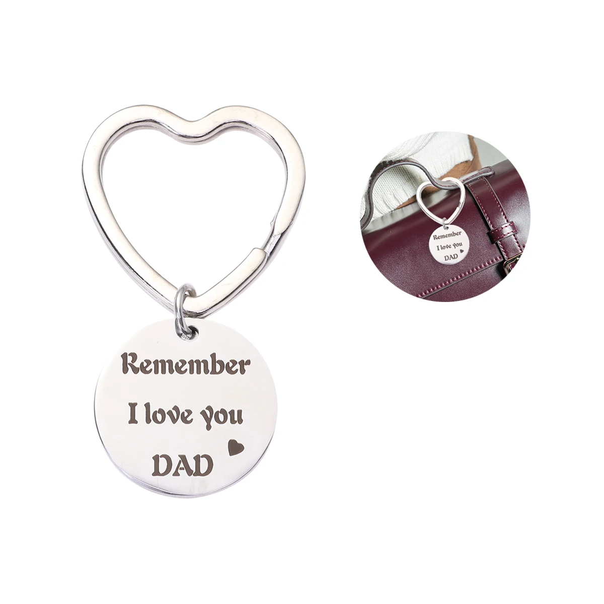 Фото 1pc Father'S Day Gifts Hanging Keyring KeyChain For Father Dad Mom Keyrings Drop Key Ring Chain Men Male Man | Автомобили и