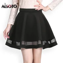 Faldas mujerModa diseño de la rejilla falda elástico faldas para mujer falda de midi Sexy Girls mini faldas plisadas saias corea ropa faldas faldas cortas faldas midi faldas de tul lolita falda lentejuelas tulle skirt(China)