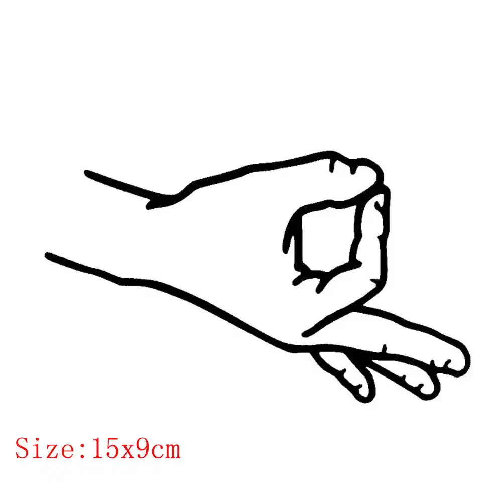 10x15cm interesting hand finger high quality vinyl decoration