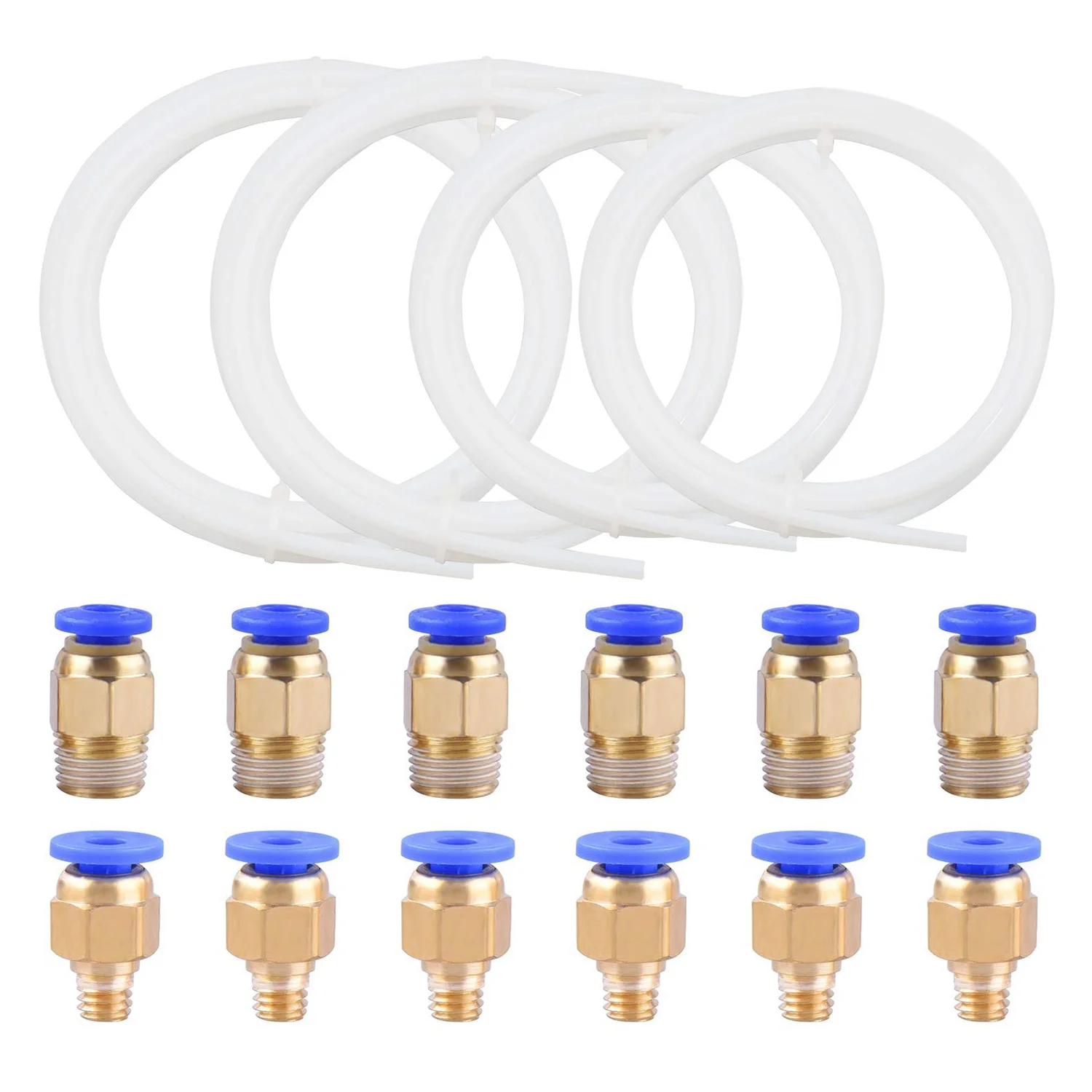 4 Pieces Ptfe Teflon Tube (2Pcs 1 Meter And 2Pcs 2 Meters) With 6 Pieces Pc4-M6 Quick Fitting + 6 Pieces Pc4-M10 Quick Fitting
4 Pieces Ptfe Teflon Tube (2Pcs 1 Meter And 2Pcs 2 Meters) With 6 Pieces Pc4-M6 Quick Fitting + 6 Pieces Pc4-M10 Quick Fitting