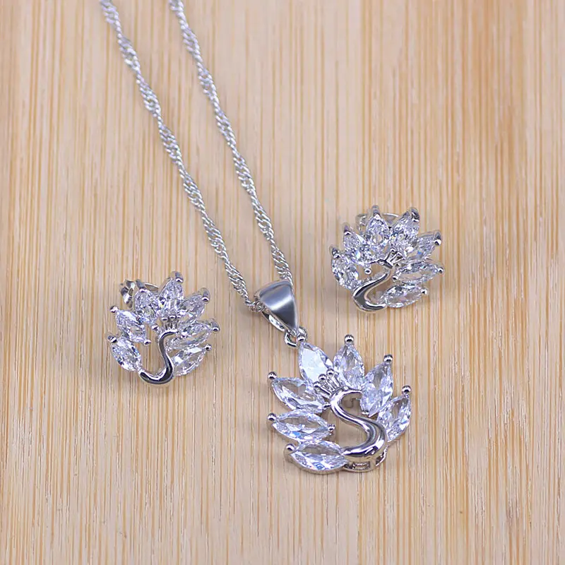 2019 Exquisite 925 Sterling Silver CZ Zircon Crystal Swan Necklace Earring Jewelry Set For Woman Girls Lovely Gift
2019 Exquisite 925 Sterling Silver CZ Zircon Crystal Swan Necklace Earring Jewelry Set For Woman Girls Lovely Gift
