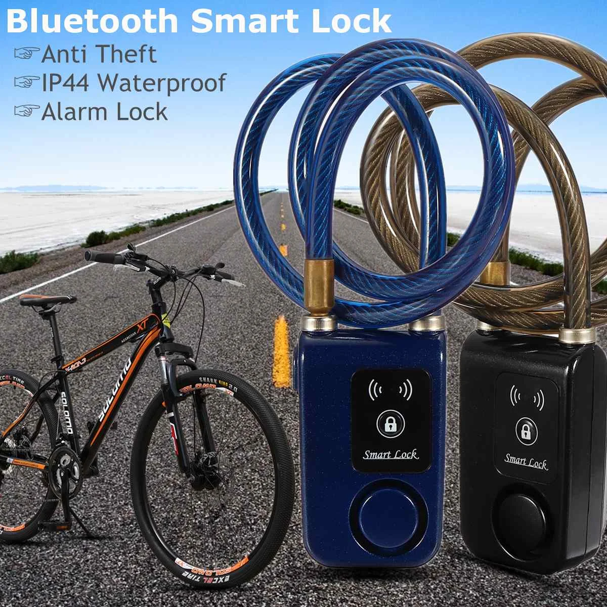 Keyless bluetooth Smart Lock APP Automatic Control Anti Theft Alarm 110dB IP44 waterproof Black Blue For Bicycle Motorcycle
Keyless bluetooth Smart Lock APP Automatic Control Anti Theft Alarm 110dB IP44 waterproof Black Blue For Bicycle Motorcycle